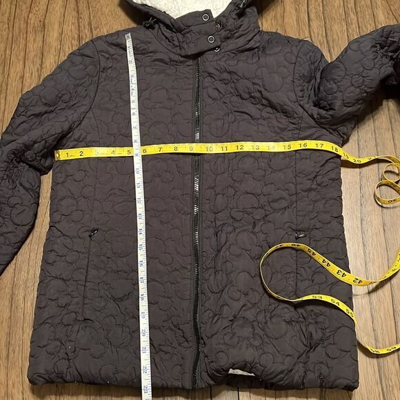 Disney Mickey Mouse Icon embroidered Fleece Lined Quilted Jacket - Picture 8 of 8